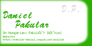 daniel pakular business card